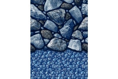 12' x 20' Oval Boulder Beach Pattern Liner | Overlap | 48" - 54" Wall | 291220 | 65081