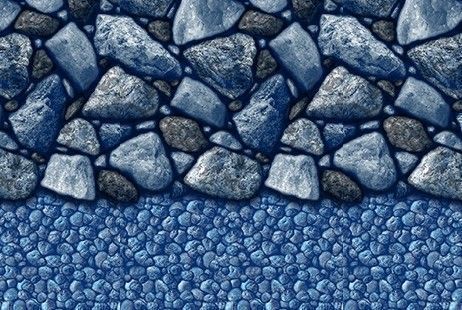 12' x 18' Oval Boulder Beach Pattern Liner | Uni-Bead | 52" Wall | 291218B52 | 65097