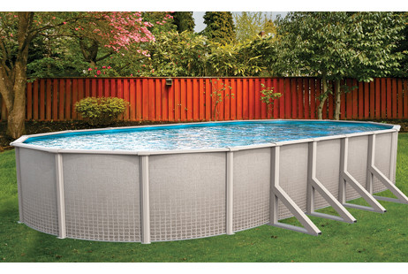 Richland 12'x24' Oval Above Ground Pool with Premier Package | 52" Wall | PPREP122452P | 65137