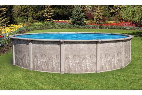 Malibu 24' Round Resin Hybrid Above Ground Pool with Premier Package | 52" Wall | PPMRN2452P | 65165