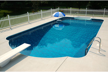 Cardinal 16' x 32' Single Roman End In Ground Pool Kit | 8' White Outside Step | 6" Radius Corner | Steel Wall | 65453