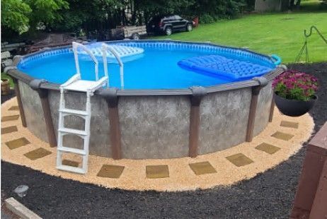 Coronado 24' Round Resin Hybrid Above Ground Pool with Standard Package | <b>Saltwater Friendly</b> | 54" Wall | 65481