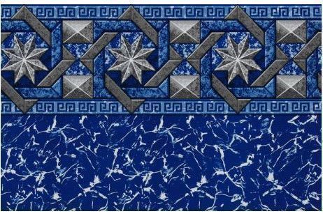 14' x 28' Rectangle | 6" Radius | Hydrosphere Evening Star Pattern Pool Liner | L-DB-1428T6-005-004 | 65559