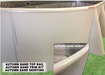 16' x 28' Freeform HydroSphere Semi Inground Pool Autumn Sand Color Decorative Outside Wall Panels | Full Panel Kit | K1PK-1628F-01 | 65839
