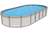 Azor 15' x 30' Oval Above Ground Pool Kit with Premier Package | 54" wall | 55397
