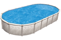 Magnus 15' x 30' Oval Resin Hybrid Above Ground Pool Kit with Standard Package | 54" Wall | 55526