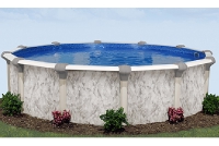Sierra Nevada 12' x 20' Oval Resin Hybrid Above Ground Pools with Premier Package | 52" Wall | 56122