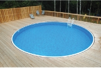 15' Round Shape Rockwood On Ground Pool Kit with Step | 56533