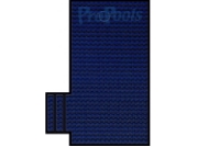 PoolTux  KING99 Blue Mesh Safety Cover | 16' x 32' | FLUSH LEFT STEP | CSPTBMP16322