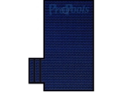 PoolTux  KING99 Blue Mesh Safety Cover | 18' x 36' | FLUSH LEFT STEP | CSPTBMP18362