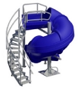 SR Smith Vortex Pool Slide | Spiral Staircase & <u>Closed</u> Flume | Blue | 695-209-43