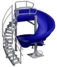 SR Smith Vortex Pool Slide | Spiral Staircase & Open Flume | Blue | 695-209-33