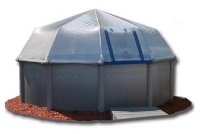 Fabrico Sun Dome All Vinyl Dome for Soft Sided Above Ground | 13' x 25' Rectangle