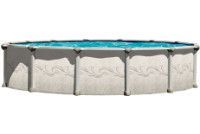 Magnus 15' Round <u>Aluminium</u> Wall <b>Resin Hybrid</b> Above Ground Pool with Premier Package | 54" Wall | 60015