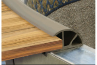 HydroSphere Semi OnGround Wood Deck Insert Rail Kit for 18'-6" x 36'-6" Grecian Shape Pool | Cocoa Brown | Full Kit | K1DK-1836G-02 | 60668
