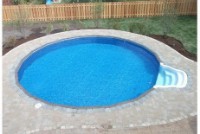 Ultimate 24' Round InGround Pool Kit | Brown Synthetic Wood Coping | Walk-In Steps | Free Shipping | Lifetime Warranty | 61411