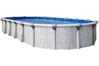 Tahoe 8' x 12' Oval Resin Hybrid Above Ground Pool with Standard Package | 54" Wall | 62424