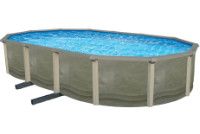 Trinity 18' x 33' Oval Resin Hybrid Above Ground Pool with Standard Package | 52" Wall | 64873