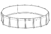 Pretium 15' Round 52" Steel Wall Pool | Pool Assembly Only with Skimmer | PPREGLXDUN-1552SSSTSSFB0-WS