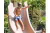 SR Smith Typhoon Pool Slide | Left Curve | Sandstone | 670-209-58223