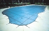 Merlin DuraMesh 16' x 32' Mesh Safety Cover | 4' x 8' w/ 1' Offset Right Side Step  | Green | 25M-M-GR