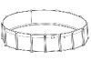 Martinique 24' Round Above Ground Pool Sub-Assembly (Pool Frame Only) | 52" Wall | NB2614 | 55046