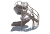 SR Smith Vortex Pool Slide | <b>Straight</b> Ladder & <u>Closed</u> Flume | Gray Granite | 695-209-224