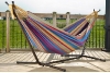 Vivere Double Cotton Hammock with Stand | 9-Foot Tropical | UHSDO9-20