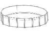 Regency LX 15' Round Resin Hybrid Above Ground Pool Sub-Assembly with Skimmer | 54" Wall | PREGLX-1554RSRRRRF41