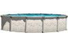 Magnus 15' Round Resin Hybrid 54" Aluminum Wall Above Ground Pool Sub-Assembly with Wide-Mouth Skimmer | PMAG-1554RSRSRSB11-A