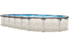 Magnus 15' x 30' Oval <u>Aluminium</u> Wall <b>Resin Hybrid</b> Above Ground Pool with Standard Package | 54" Wall | 60025