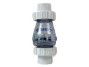 SuperPro .5 lb Swing-Spring Clear Union Connect Check Valve | 1.5" | 0823-15C