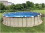 24' Round Ultimate Pool Sub-Assy with Synthetic Wood Coping | Walk-In Steps | 52 in. Walls | W3024RS52 | 60962