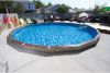 24' Round Ultimate Pool Sub-Assy with Synthetic Wood Coping | 52 in. Walls | ULT24RNDW | 60963