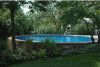 18' Round Ultimate Pool Sub-Assy with Synthetic Wood Coping | Walk-In Steps | 52 in. Walls | ULT18RNDSTAIRW | 60966