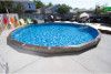 18' Round Ultimate Pool Sub-Assy with Synthetic Wood Coping | Walk-In Steps | 52 in. Walls | W3018RS52 | 60966