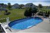 15' x 30' Oval Ultimate Pool Sub-Assy with Synthetic Wood Coping | Walk-In Steps | 52 in. Walls | W301530VS | 60972