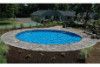 24' Round Ultimate Pool Sub-Assy with White Aluminum Coping | 52 in. Walls | ULT24RNDC | 60985