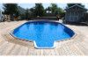 Ultimate 15' x 30' Oval Above Ground Pool Kit | Brown Synthetic Wood Coping | Walk-In Step | Free Shipping | Lifetime Warranty | 61033