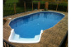 Ultimate 15' x 30' Oval Above Ground Pool Kit | White Bendable Aluminum Coping | Walk-In Step | Free Shipping | Lifetime Warranty | 61054