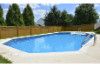 Ultimate 16' x 32' Grecian Above Ground Pool Kit | White Bendable Aluminum Coping | Free Shipping | Lifetime Warranty | 61057