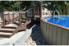 Ultimate 15' Round On Ground Pool Kit | Brown Synthetic Wood Coping | Free Shipping | Lifetime Warranty | 61064