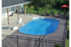 Ultimate 15' x 24' Oval On Ground Pool Kit | Brown Synthetic Wood Coping | Free Shipping | Lifetime Warranty | 61069