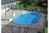 Ultimate 15' x 30' Oval On Ground Pool Kit | Brown Synthetic Wood Coping | Free Shipping | Lifetime Warranty | 61070