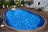 Ultimate 17' x 32' Oval On Ground Pool Kit | White Bendable Aluminum Coping | Walk-In Steps | Free Shipping | Lifetime Warranty | 61103