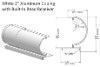 White Aluminum Coping for 16' x 32' Roman End Shape Pool | Includes Bead Receiver | 6" Radius | *PAF-COPING ISK-PT06S1632 | 61245