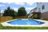 Ultimate 16' x 32' Grecian InGround Pool Kit | White Bendable Aluminum Coping | Walk-In Steps | Free Shipping | Lifetime Warranty | 61401