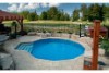 Ultimate 24' Round InGround Pool Kit | Brown Synthetic Wood Coping | Walk-In Steps | Free Shipping | Lifetime Warranty | 61411