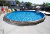 Ultimate 28' Round InGround Pool Kit | Brown Synthetic Wood Coping | Walk-In Steps | Free Shipping | Lifetime Warranty | 61414