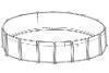 30' Round Capri Above Ground Pool Sub-Assy | Steel | 54" Wall | CARC00306T | 61763